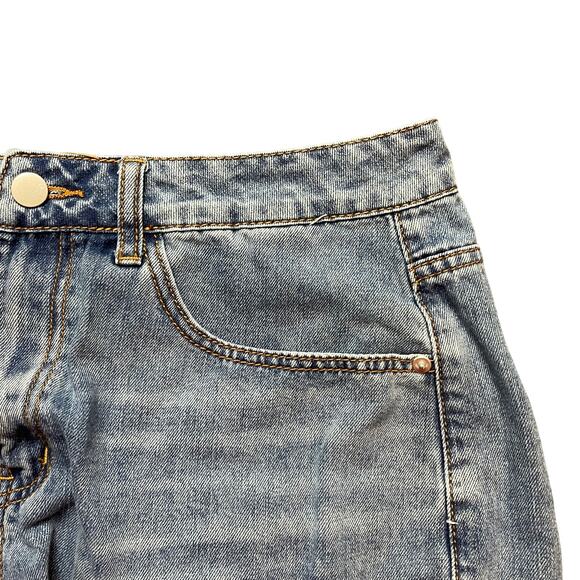 SHEIN High Rise Denim Jean Cut‎ Off Shorts Distressed Womens Size 0XL - Picture 5 of 7